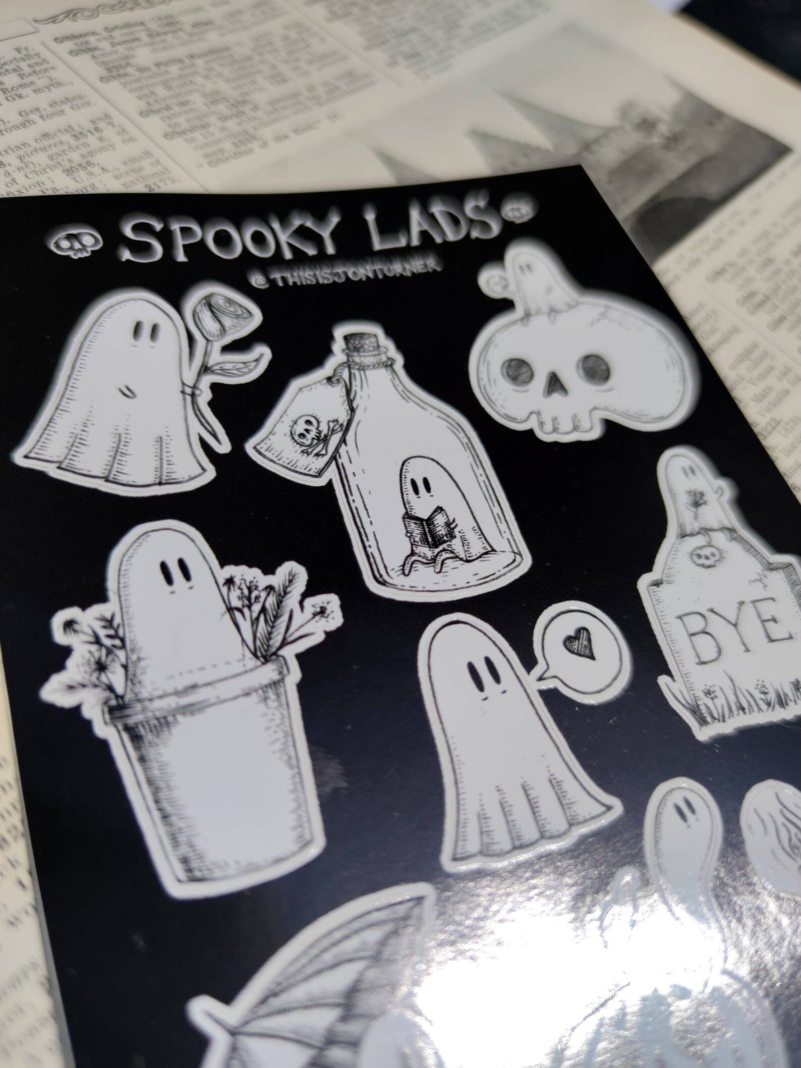 Spooky Lads Sticker Sheet - Ghost Stickers by Jon Turner | Papertail Fox