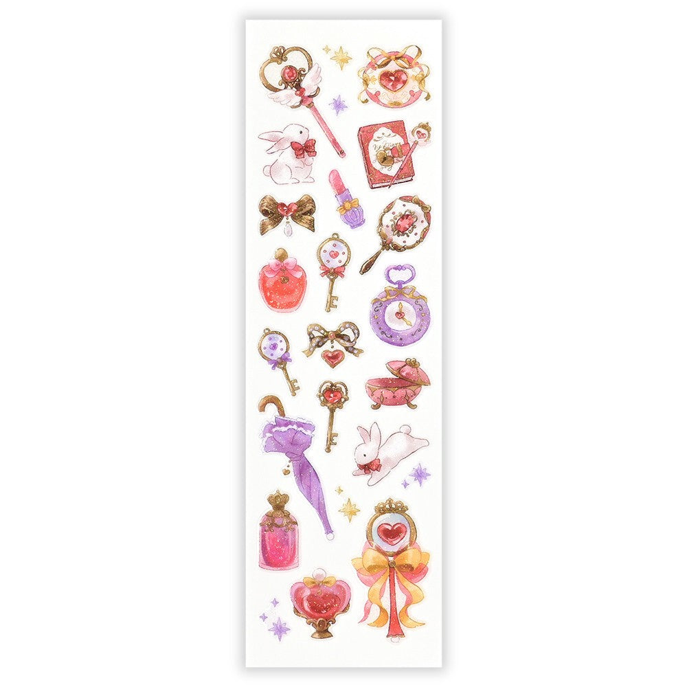 Magical Red Pure Lame Glitter Sticker Sheet | NB Co