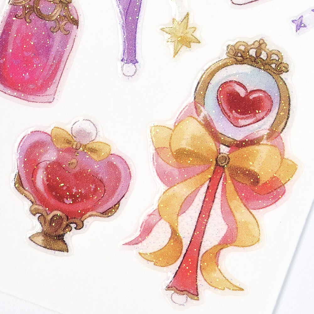 Magical Red Pure Lame Glitter Sticker Sheet | NB Co