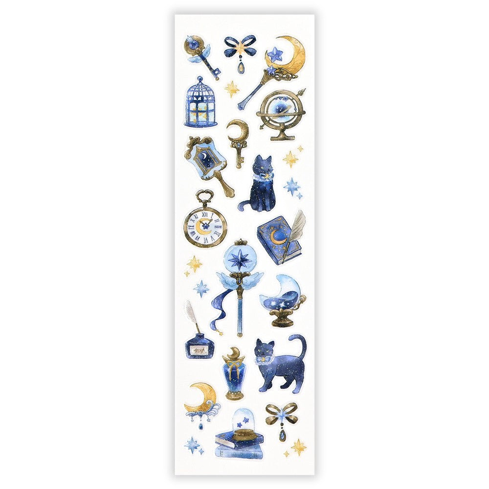 Magical Blue Pure Lame Glitter Sticker Sheet | NB Co
