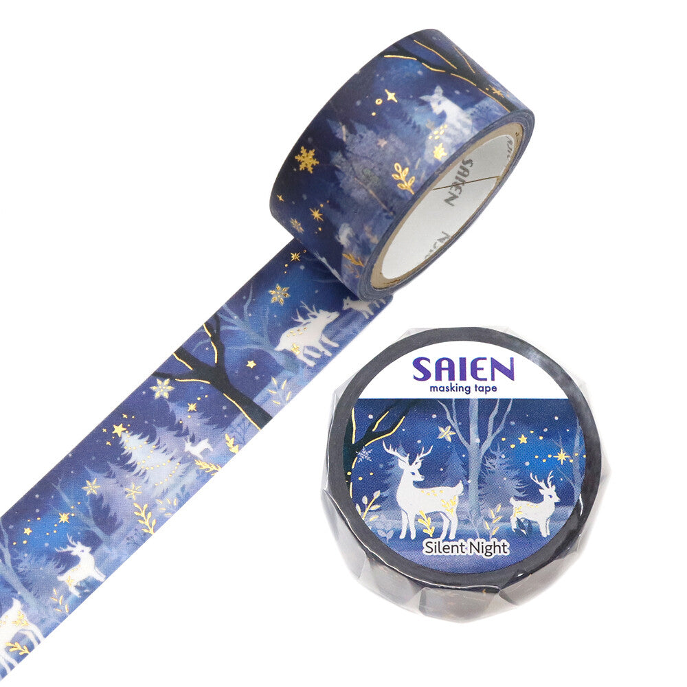 Silent Night Gold Foil Washi Tape by Kamiiso SAIEN | Papertail Fox
