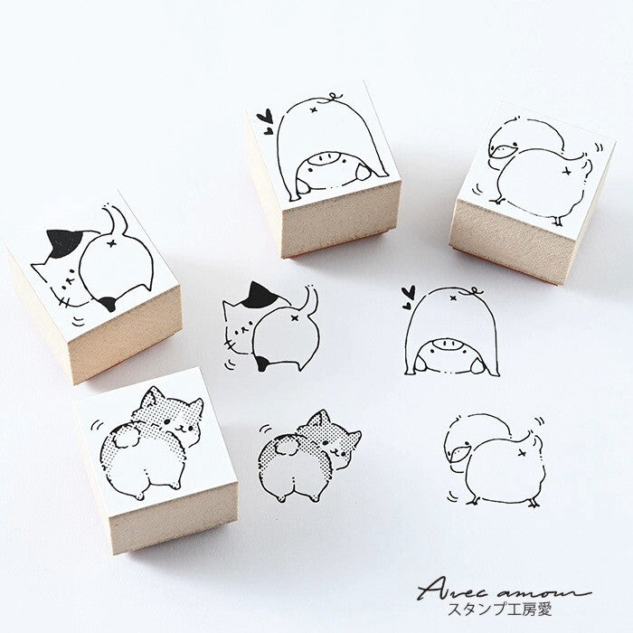 Animal Bottoms Mini Stamp Set | Avec Amour