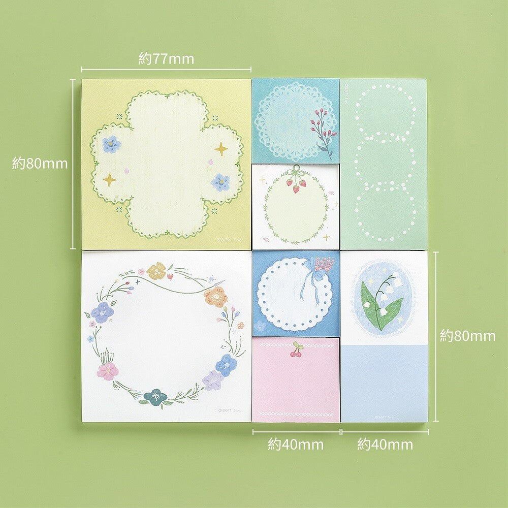 Flower Language MEMONO 8 Pad Memo Set by BGM | Papertail Fox