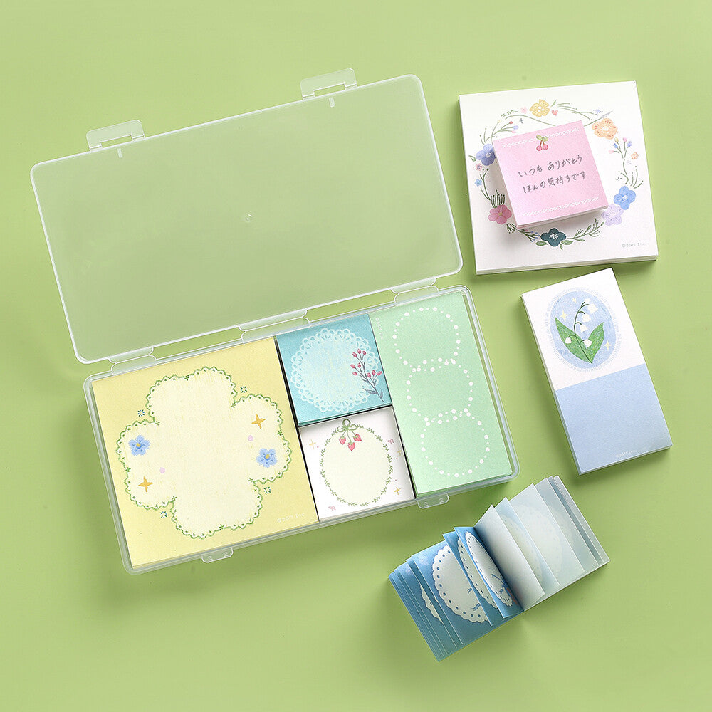Flower Language MEMONO 8 Pad Memo Set by BGM | Papertail Fox