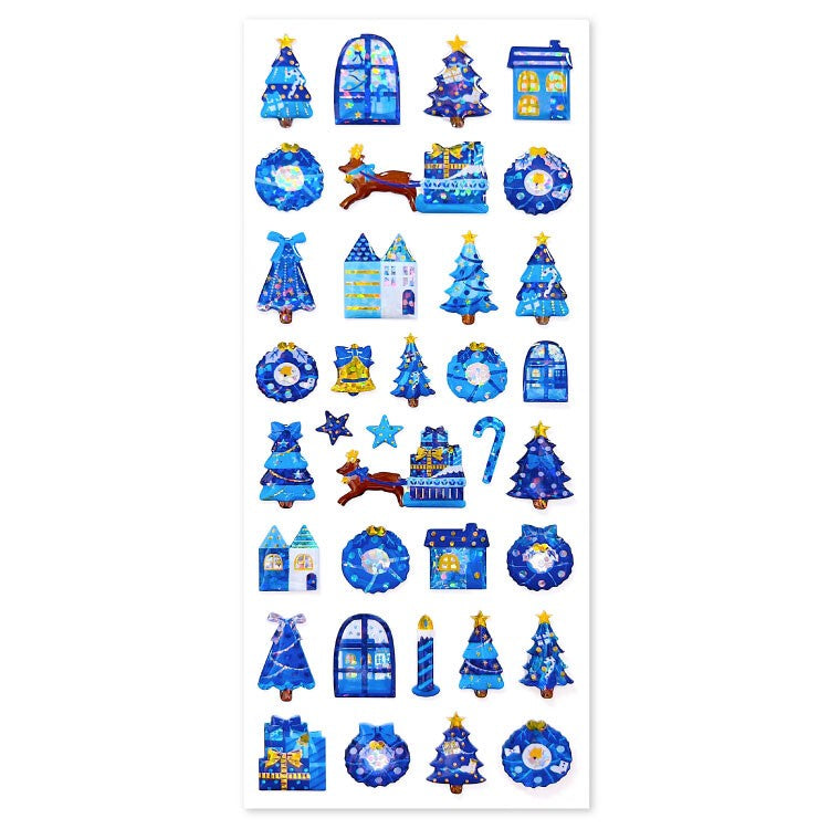 Blue Christmas Drop Stickers by Active Corporation | Papertail Fox