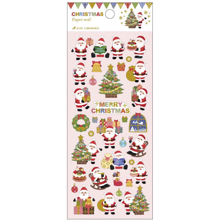 Santa and Tree Christmas Paper Stickers by Active Corporation | Papertail Fox