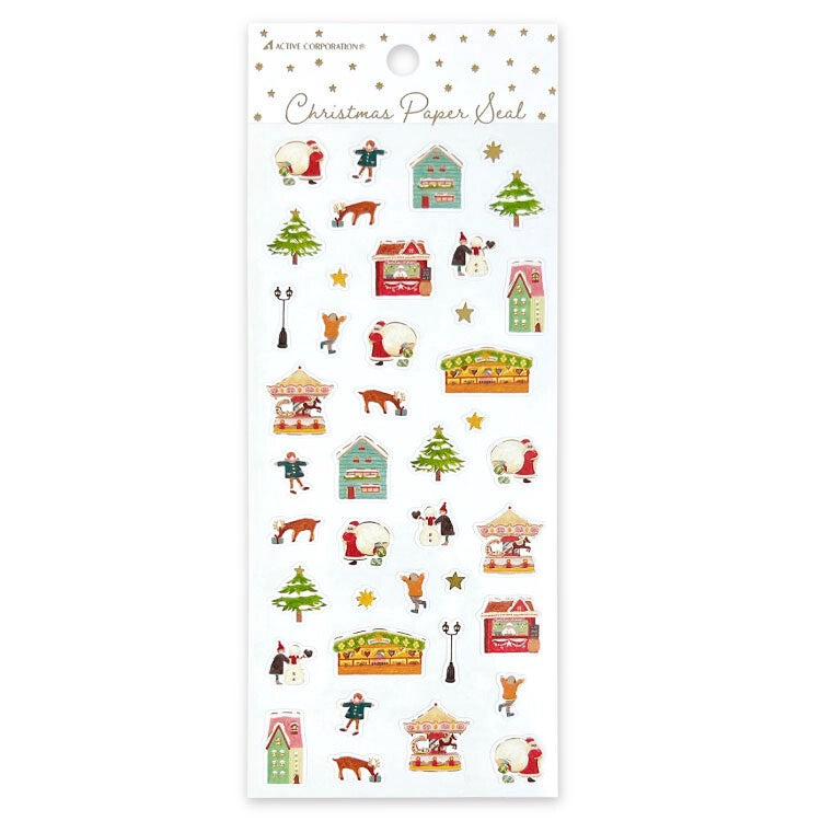 Christmas Market Paper Stickers by Active Corporation | Papertail Fox