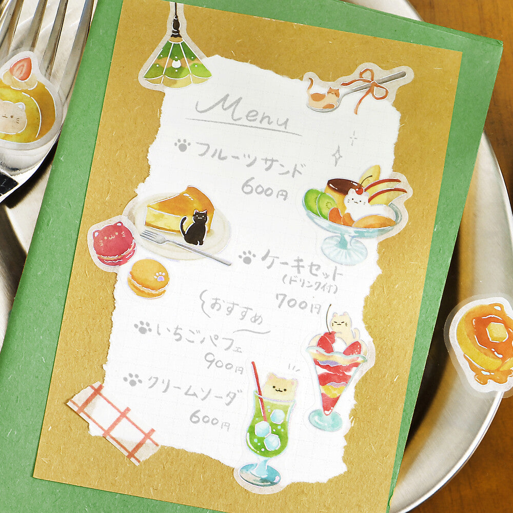 Nyan Cafe Let's Eat Meow Foil Flake Stickers by BGM | Papertail Fox