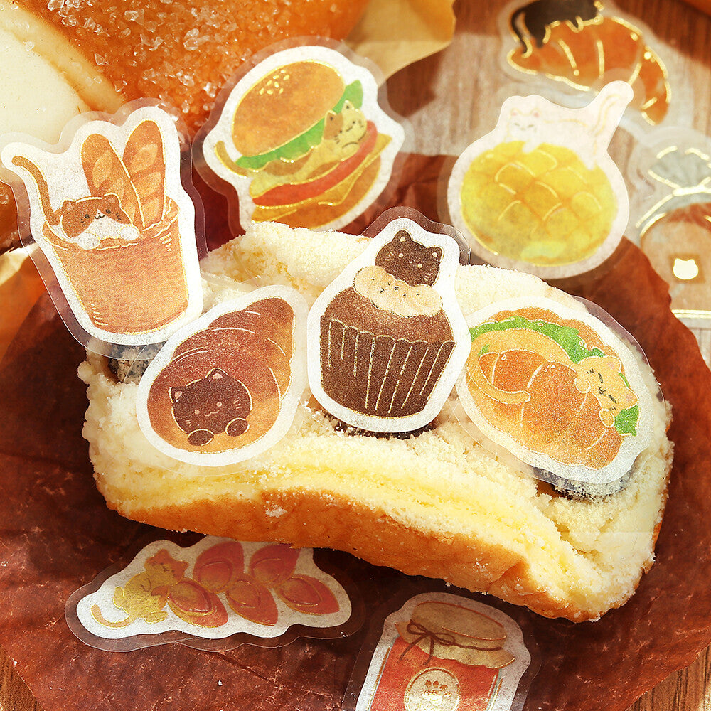 Nyan Bakery Let's Eat Meow Foil Flake Stickers by BGM | Papertail Fox