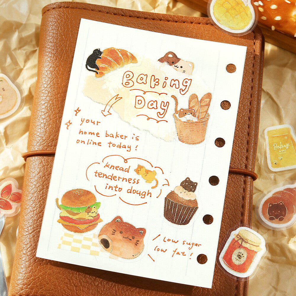 Nyan Bakery Let's Eat Meow Foil Flake Stickers by BGM | Papertail Fox