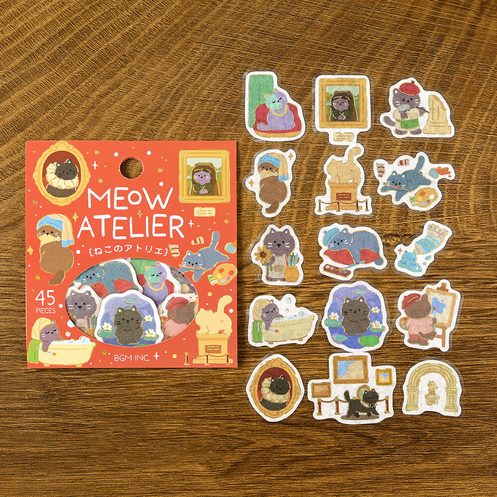 Meow Atelier Dress-Up Animals Foil Flake Stickers by BGM | Papertail Fox