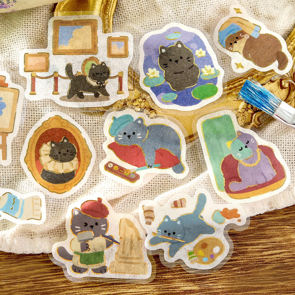 Meow Atelier Dress-Up Animals Foil Flake Stickers by BGM | Papertail Fox