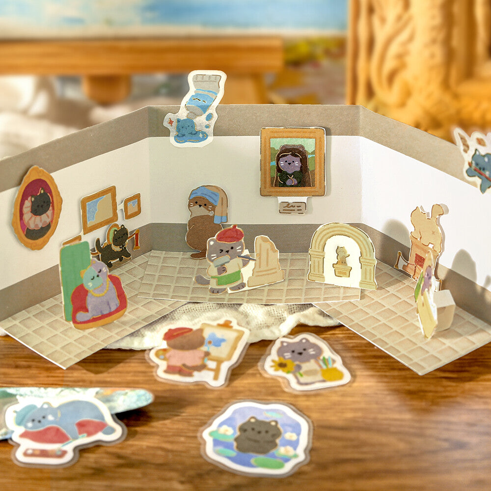 Meow Atelier Dress-Up Animals Foil Flake Stickers by BGM | Papertail Fox