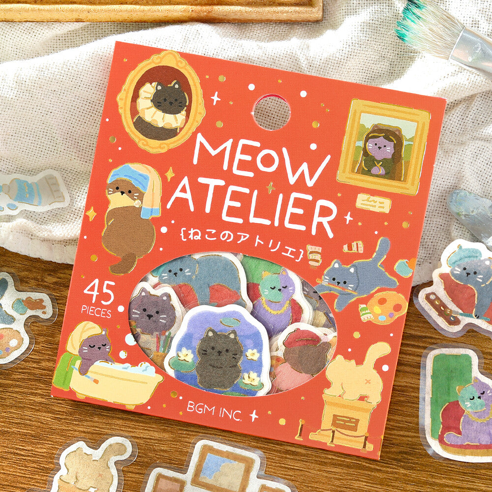 Meow Atelier Dress-Up Animals Foil Flake Stickers by BGM | Papertail Fox