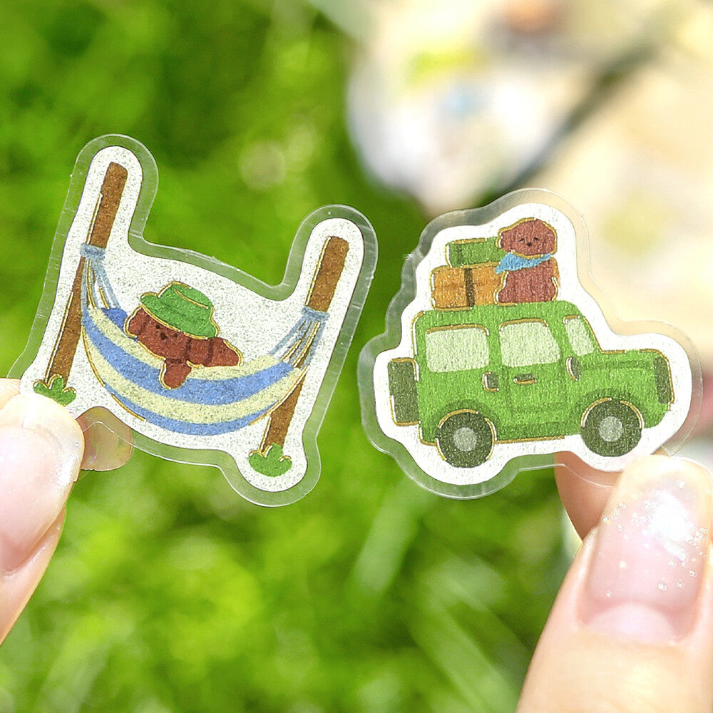 Puppy Explorers Dress-Up Animals Foil Flake Stickers by BGM | Papertail Fox