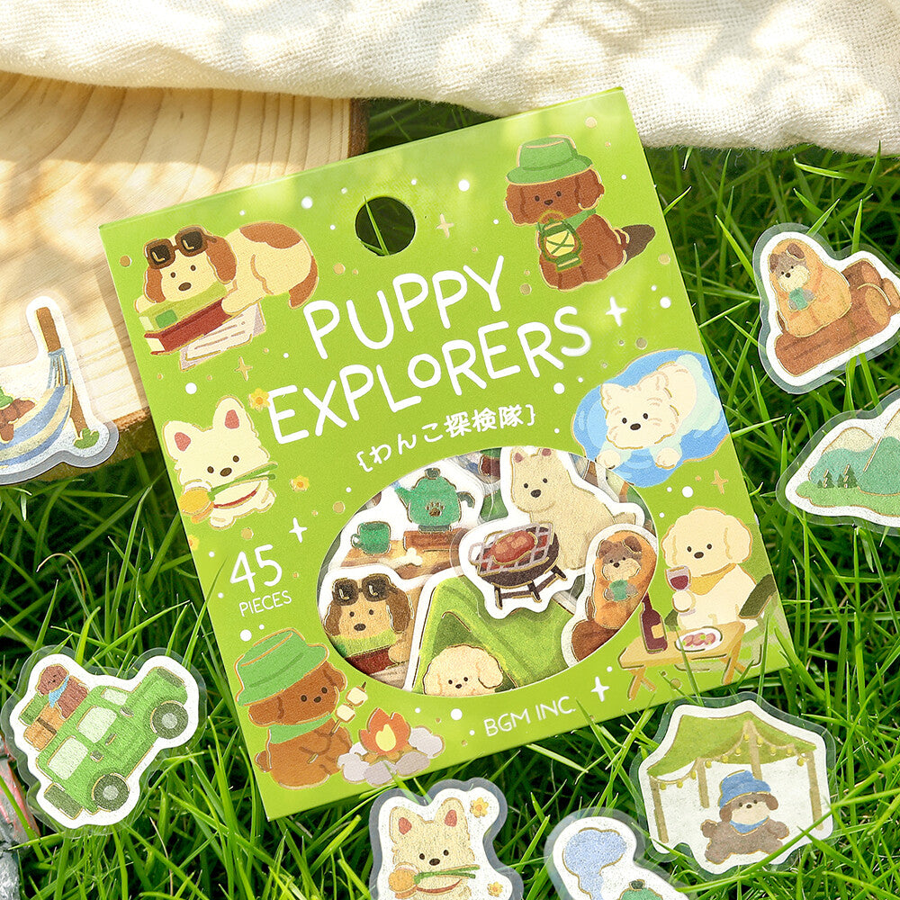 Puppy Explorers Dress-Up Animals Foil Flake Stickers by BGM | Papertail Fox