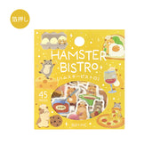 Hamster Bistro Dress-Up Animals Foil Flake Stickers by BGM | Papertail Fox