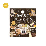 Rabbit Orchestra Dress-Up Animals Foil Flake Stickers by BGM | Papertail Fox