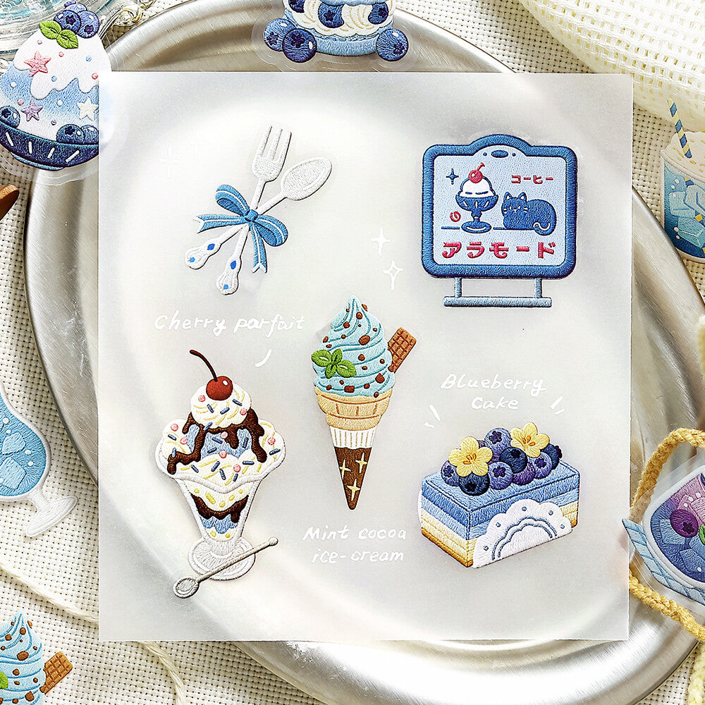 Blue Cafe à la Mode Stitch Clear Flakes by BGM | Papertail Fox