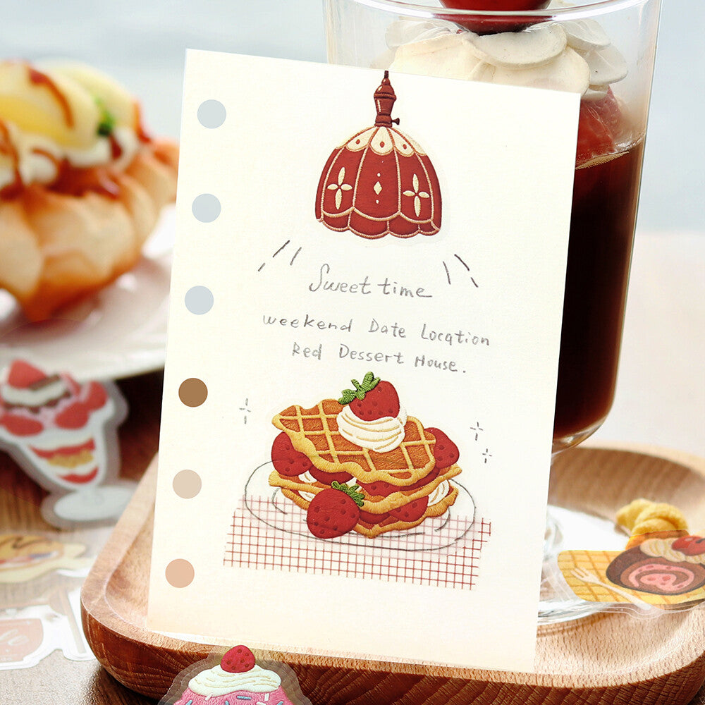 Red Cafe à la Mode Stitch Clear Flakes by BGM | Papertail Fox