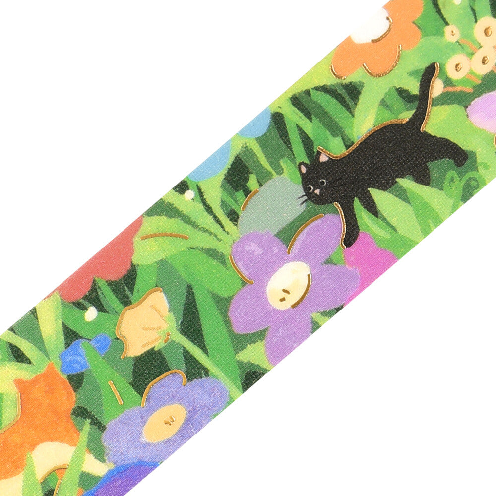 Flowering Fields The Cat's Journey Foil Washi Tape by BGM | Papertail Fox