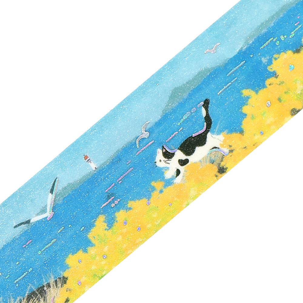 Sea Breeze The Cat's Journey Foil Washi Tape by BGM | Papertail Fox
