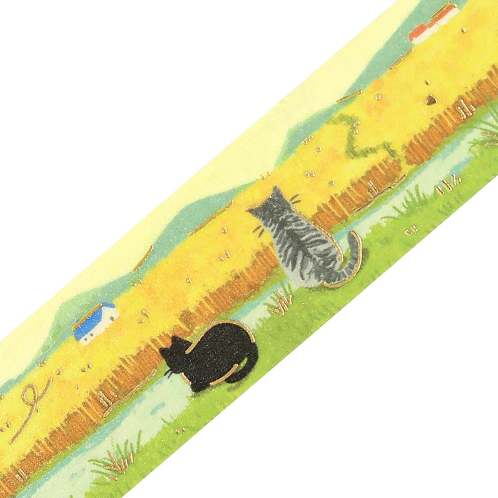 Wheat Fields The Cat's Journey Foil Washi Tape by BGM | Papertail Fox