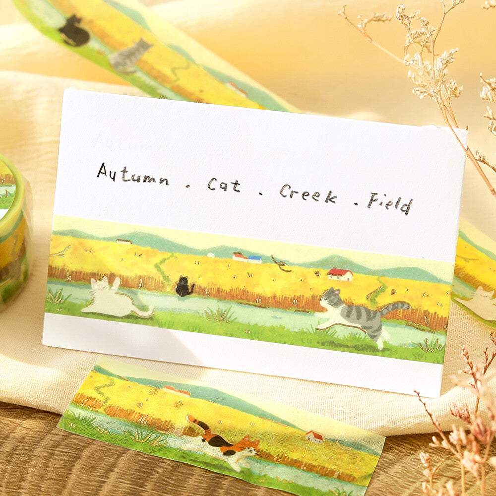 Wheat Fields The Cat's Journey Foil Washi Tape by BGM | Papertail Fox