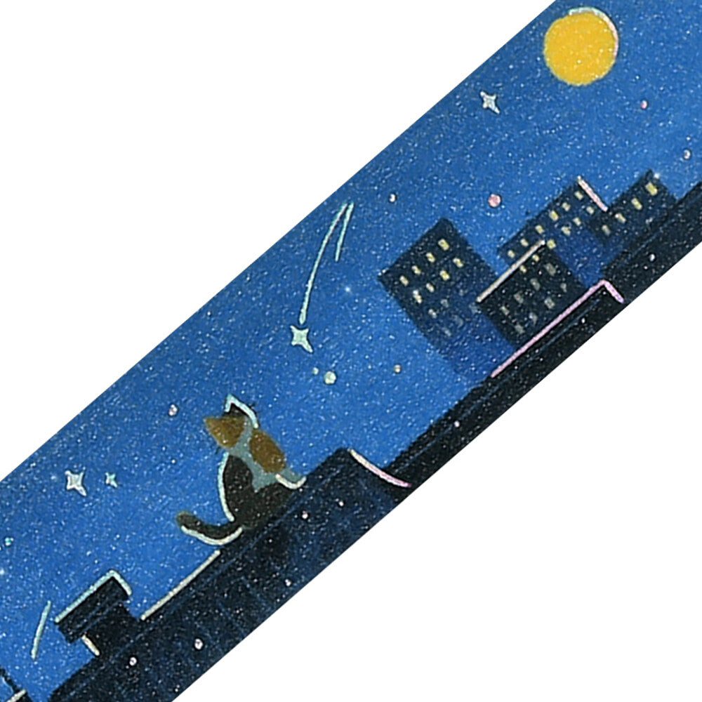 Starry Night The Cat's Journey Foil Washi Tape by BGM | Papertail Fox