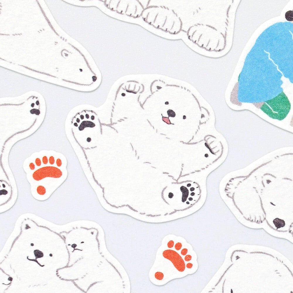 Polar Bear Zoom In Animals Washi Sticker Sheet | NB Co