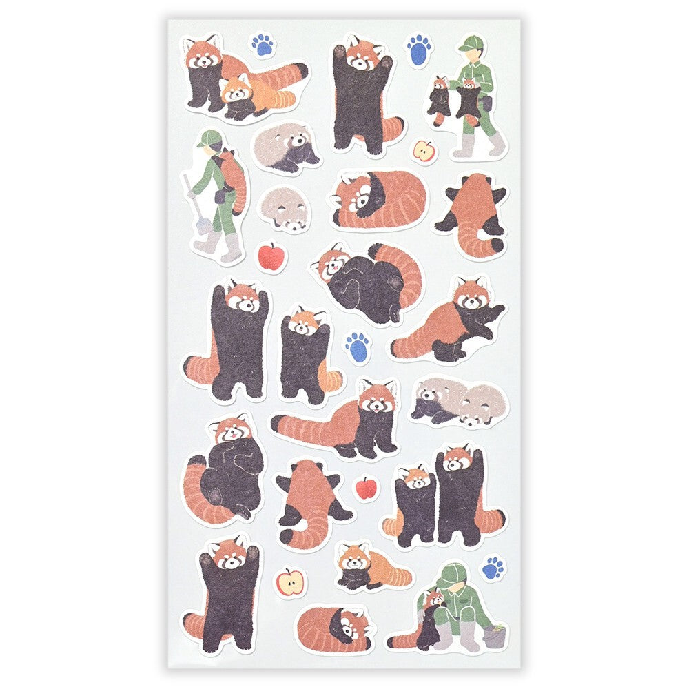 Red Panda Zoom In Animals Washi Sticker Sheet | NB Co