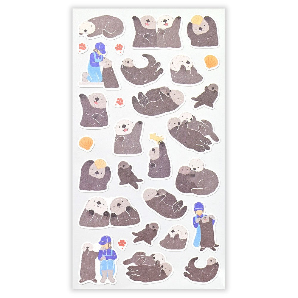 Sea Otter Zoom In Animals Washi Sticker Sheet | NB Co