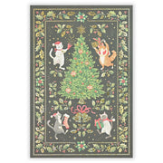 Chat et Noel Foil Christmas Postcard by NB Co | Papertail Fox