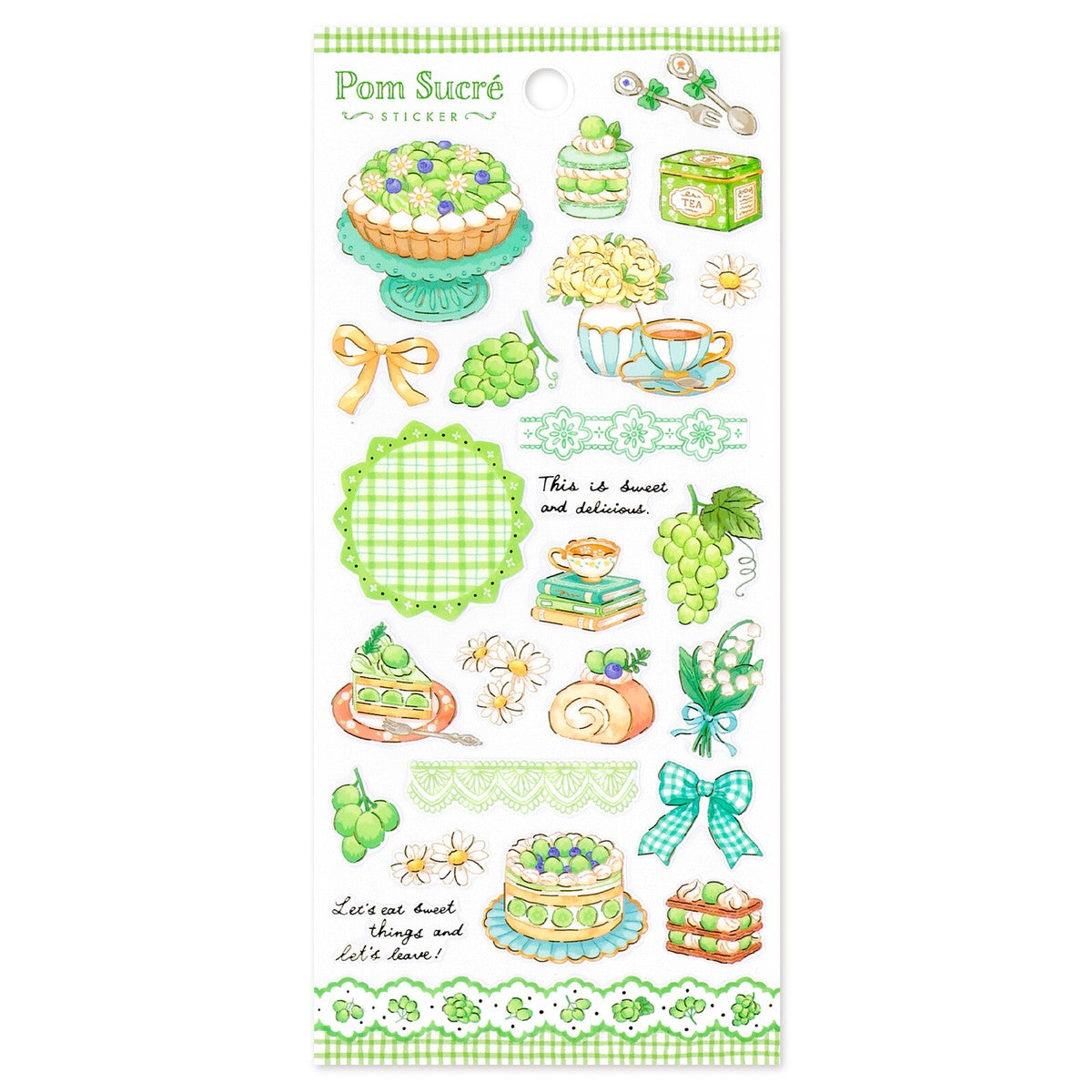 Green Pom Sucré Stickers by Mind Wave | Papertail Fox