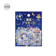 Night Window Cafe à la Mode Traveling Windows 3D Clear Stickers by BGM | Papertail Fox