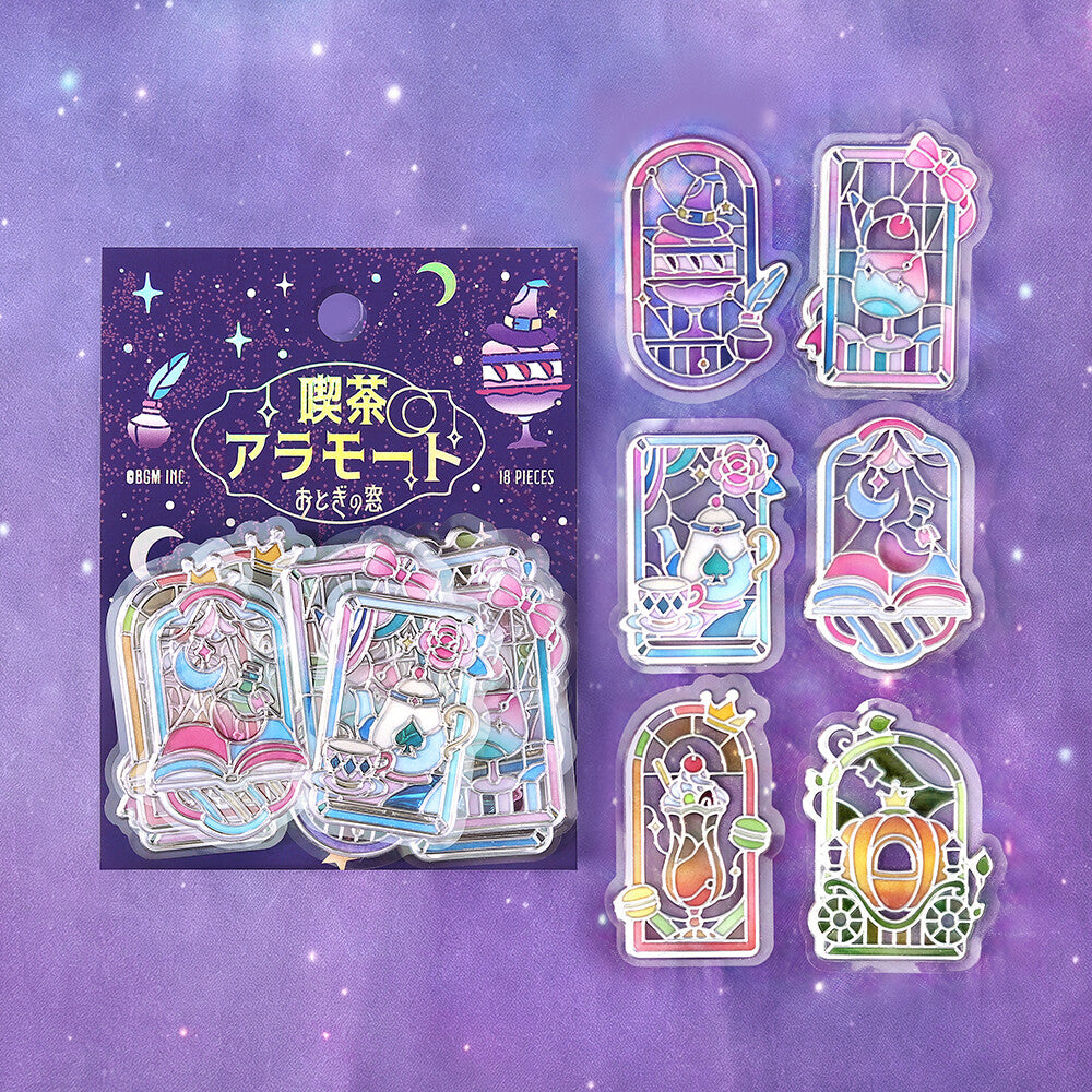 Fairy Tale Window Cafe à la Mode Traveling Windows 3D Clear Stickers by BGM | Papertail Fox