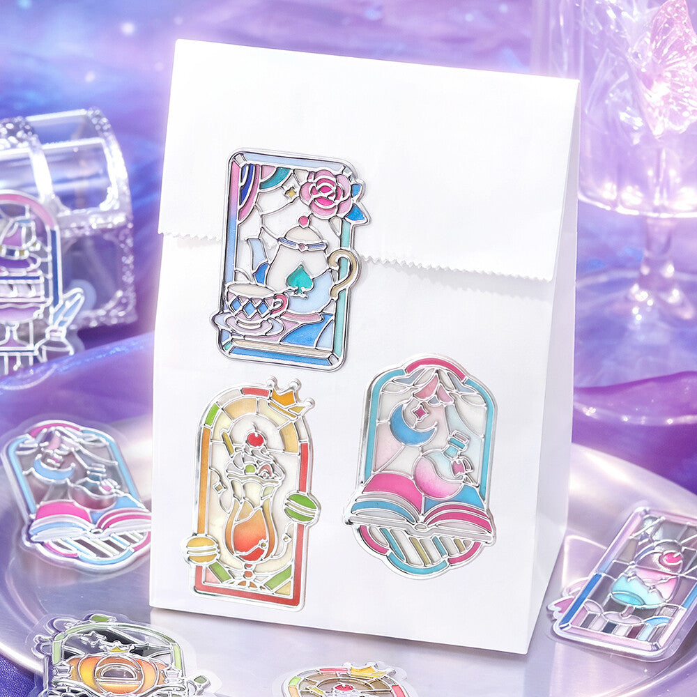 Fairy Tale Window Cafe à la Mode Traveling Windows 3D Clear Stickers by BGM | Papertail Fox