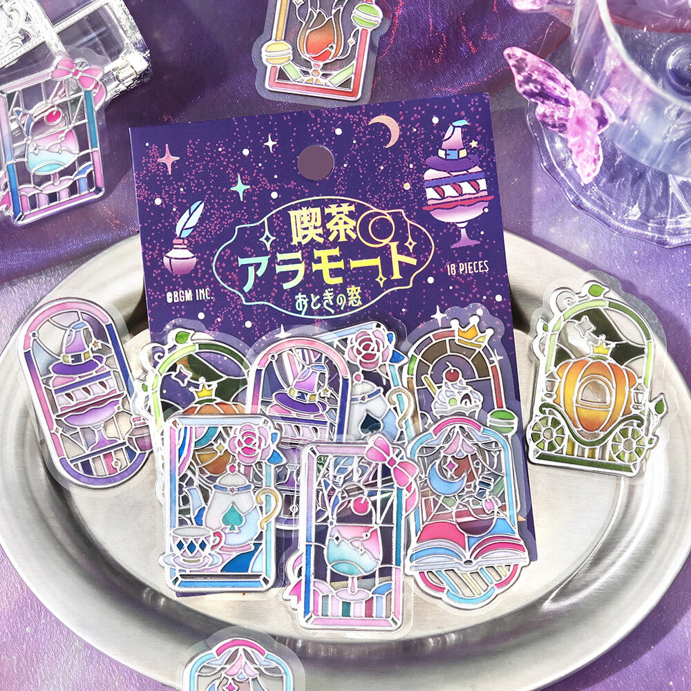 Fairy Tale Window Cafe à la Mode Traveling Windows 3D Clear Stickers by BGM | Papertail Fox
