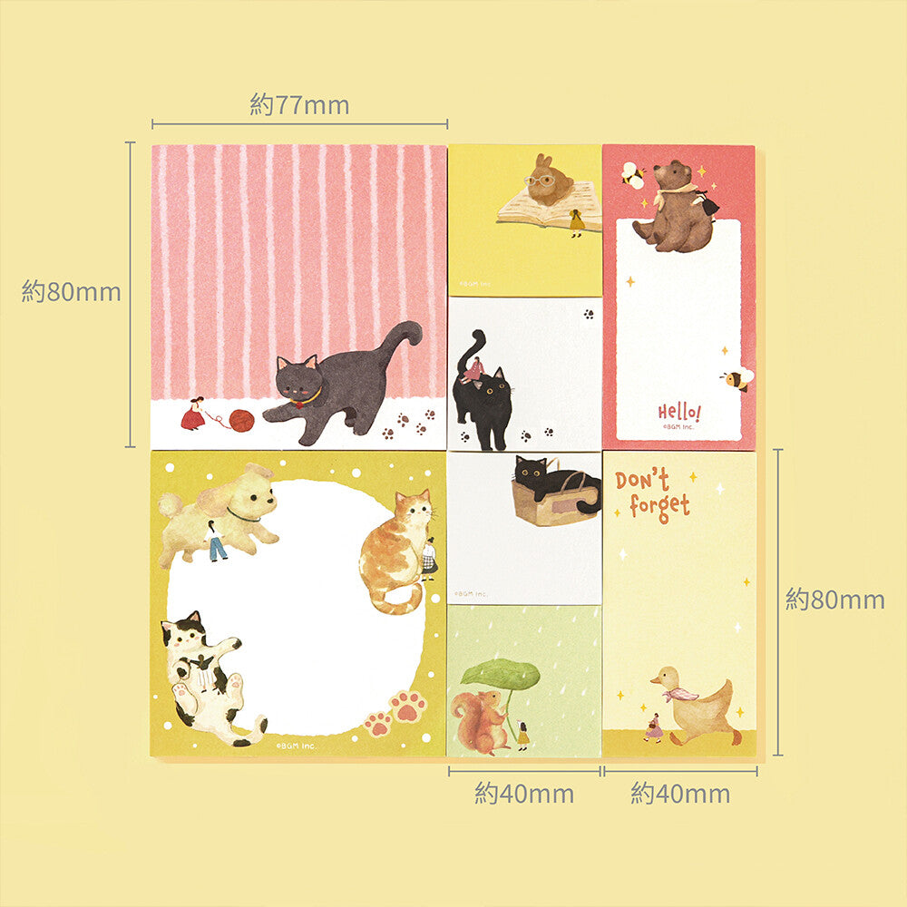 Petit Story MEMONO 8 Pad Memo Set by BGM | Papertail Fox