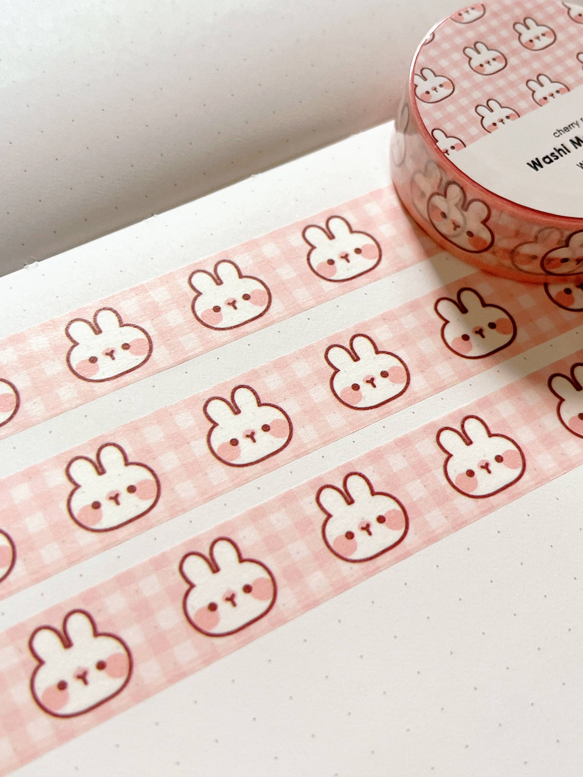 Gingham Rabbit Washi Tape by Cherry Rabbit | Papertail Fox