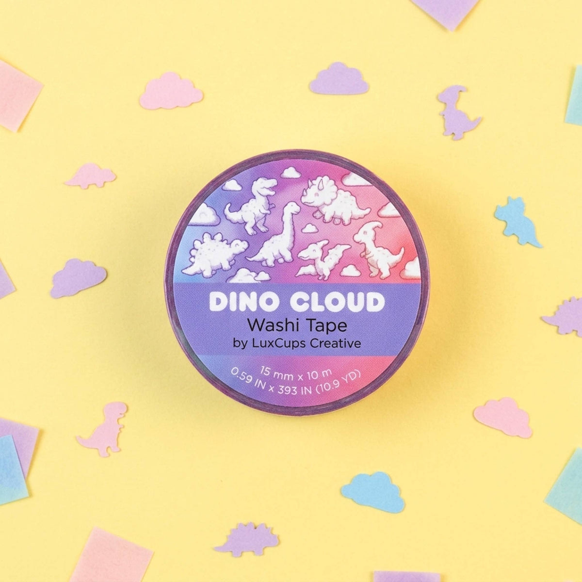 Dino Cloud Washi Tape | LuxCups Creative