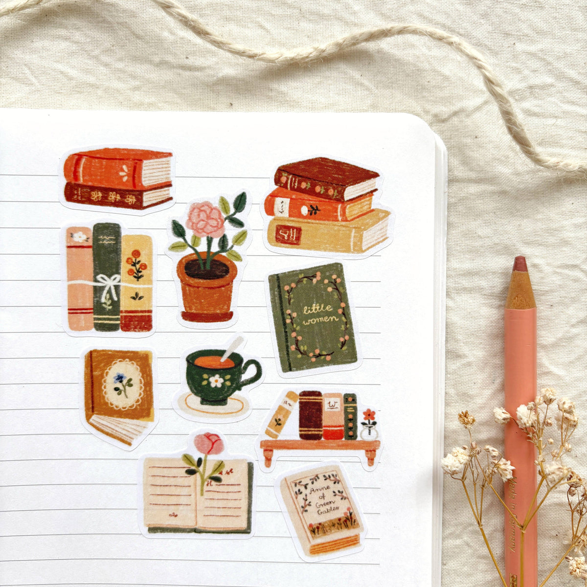 Bookish Sticker Sheet | Och Monika