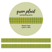 Green Plaid Washi Tape | Penpaling Paula