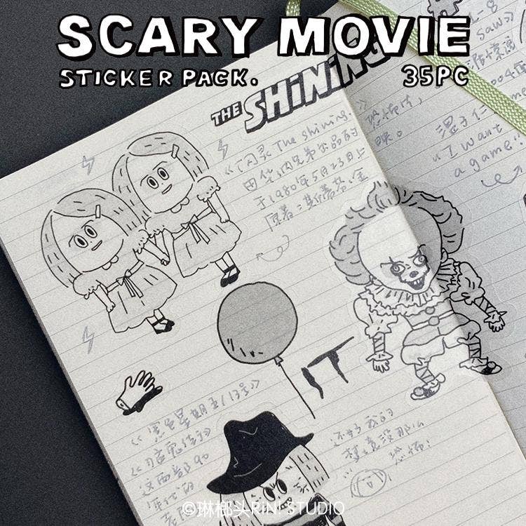 Scary Movie Halloween Sticker Pack by RiN! Studio | Papertail Fox