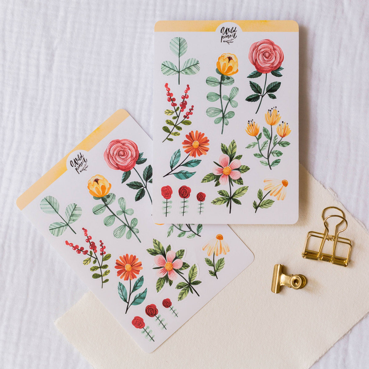 Flowers I Sticker Sheet | Wild Pencil Studio