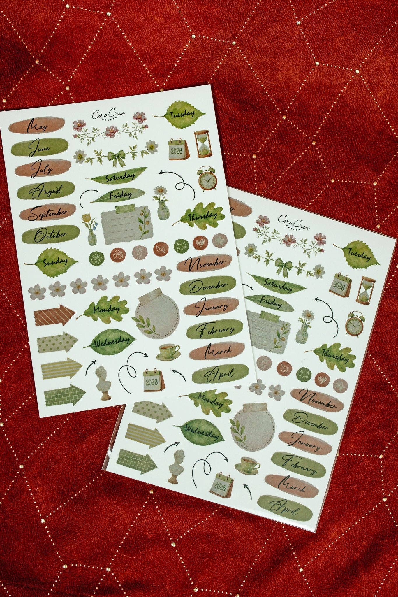 Planner Stickers Sticker Sheet | CoraCreaCrafts