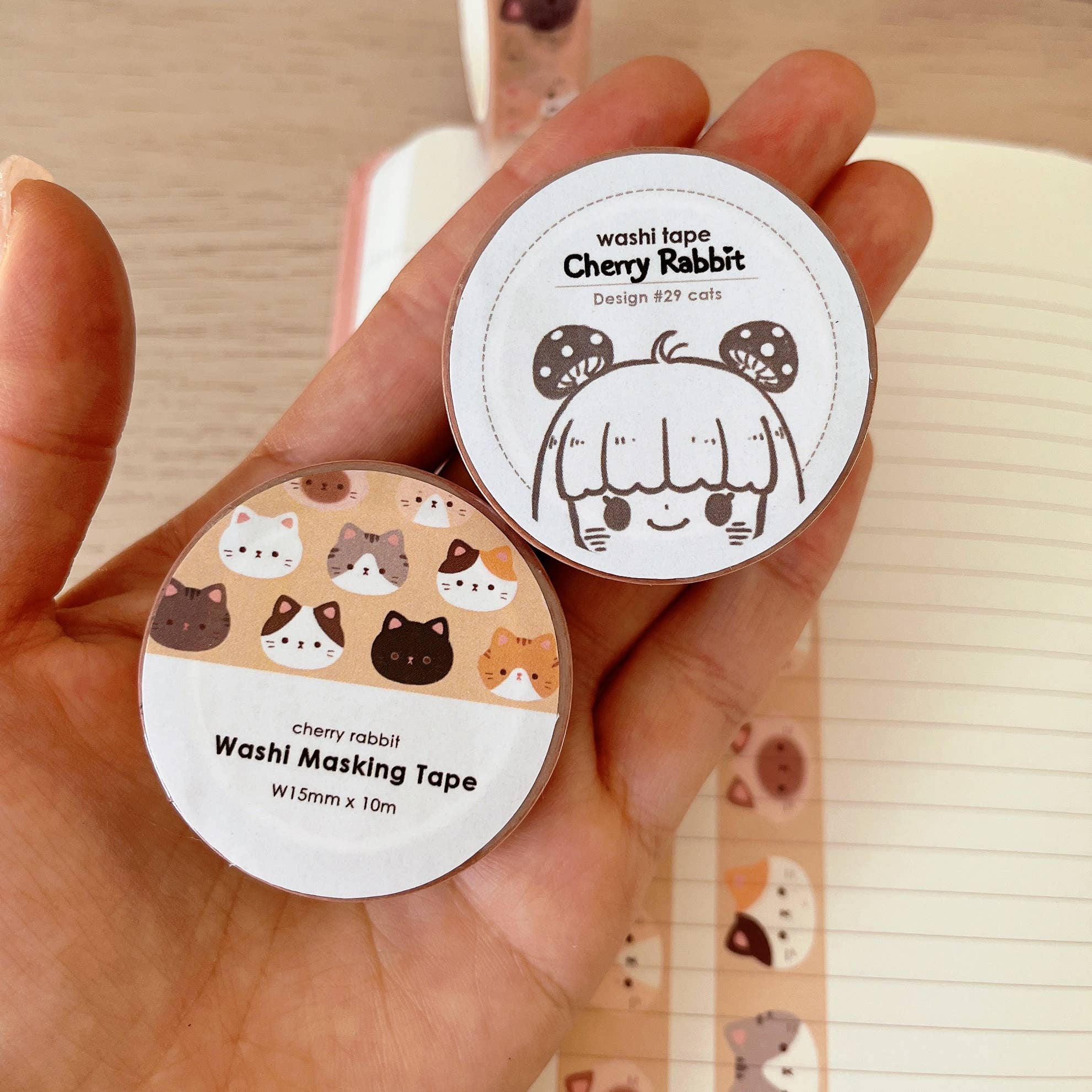 Cat Heads Washi Tape by Cherry Rabbit | Papertail Fox