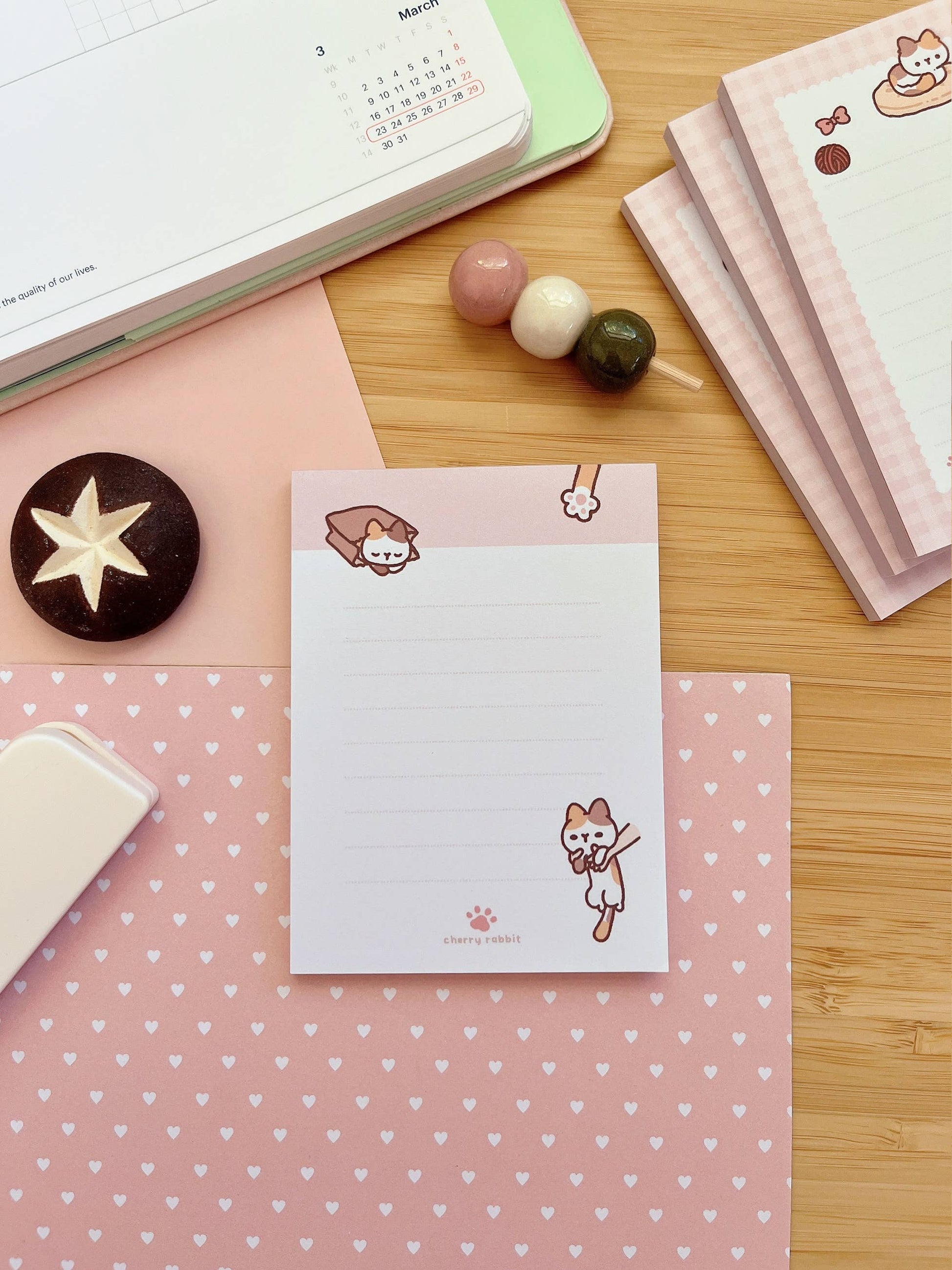 Calico Cat Memo Pad by Cherry Rabbit | Papertail Fox