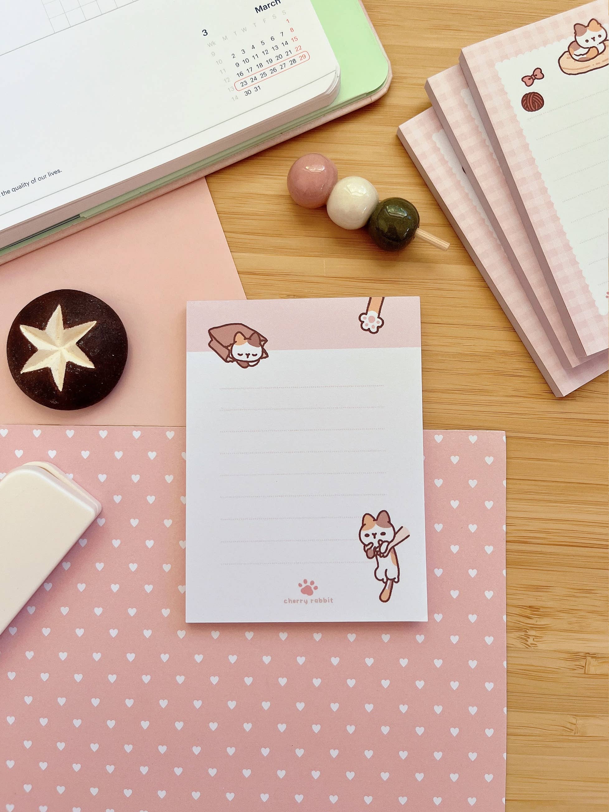Calico Cat Memo Pad by Cherry Rabbit | Papertail Fox