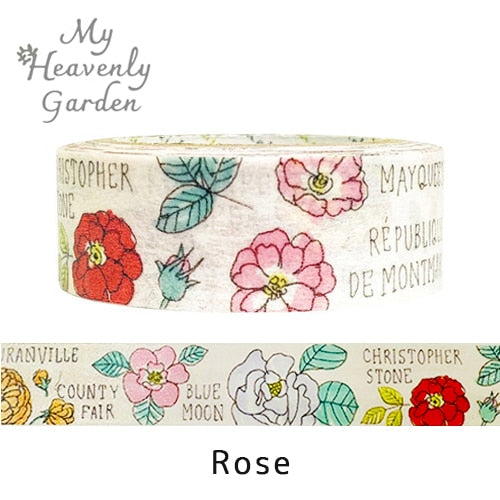 My Heavenly Garden Rose Washi Tape by Seal-do | Papertail Fox